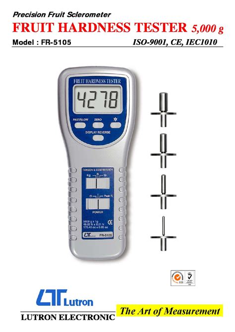 lutron fruit hardness tester|fruit firmness tester qa.